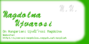 magdolna ujvarosi business card